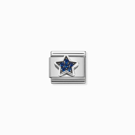 Nomination Silver Star with Blue CZ Composable Charm